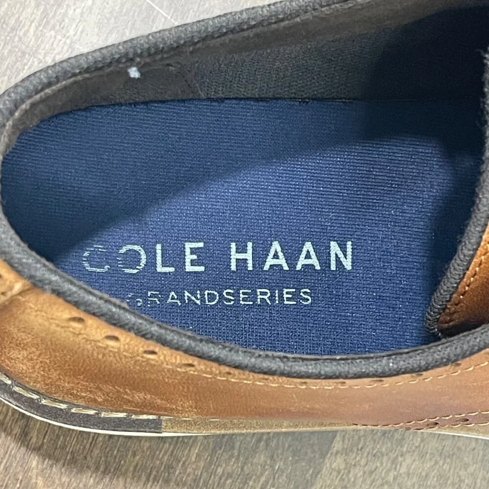 Cole Haan Go To Oxford Men's Size 9.5‎ Leather Dress Shoes Lace up British Tan